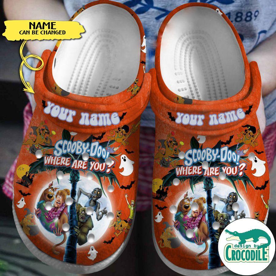 Scooby Doo Where Are You Custom Name Orange Clogs Scooby Doo Where Are You Custom Name Orange Clogs
