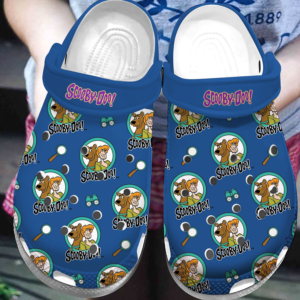 Funny  Scooby Doo Cartoon Navy Classic Clogs, Perfect For Outdoor Activity!