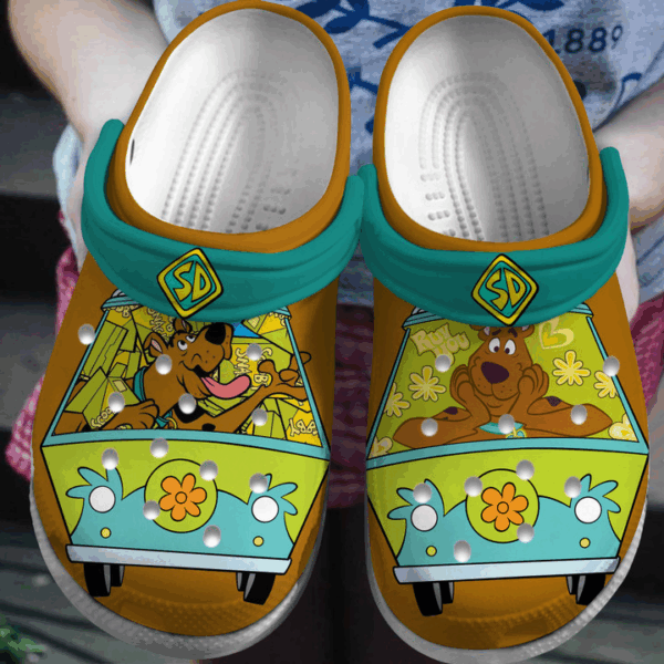 Funny Scooby-Doo Cartoon Brown Clogs For Kids & Adults