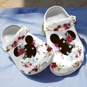 Ears Watercolor Floral Minnie Clogs For Kids & Adults