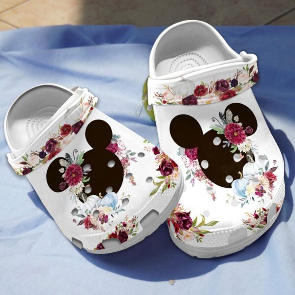 Ears Watercolor Floral Minnie Clogs For Kids & Adults