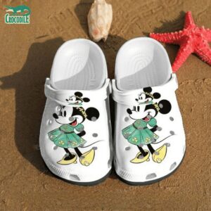 Graceful Dress Minnie Mouse White Clogs For Kids & Adults
