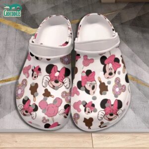 Hide and Seek Minnie Mouse White Clogs For Kids & Adults