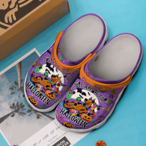 Just Waiting For Halloween Purple Scooby Doo Clogs