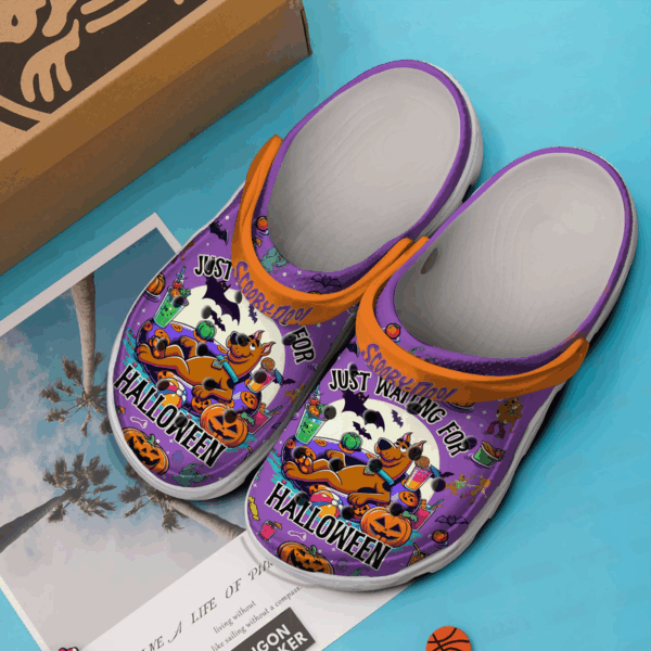 Just Waiting For Halloween Purple Scooby Doo Clogs