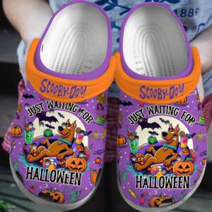 Just Waiting For Halloween Purple Scooby Doo Clogs