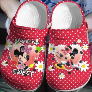 Ping Bow Minnie And Red Bow Minnie Red And Polka Dots Clogs For Kids And Adults