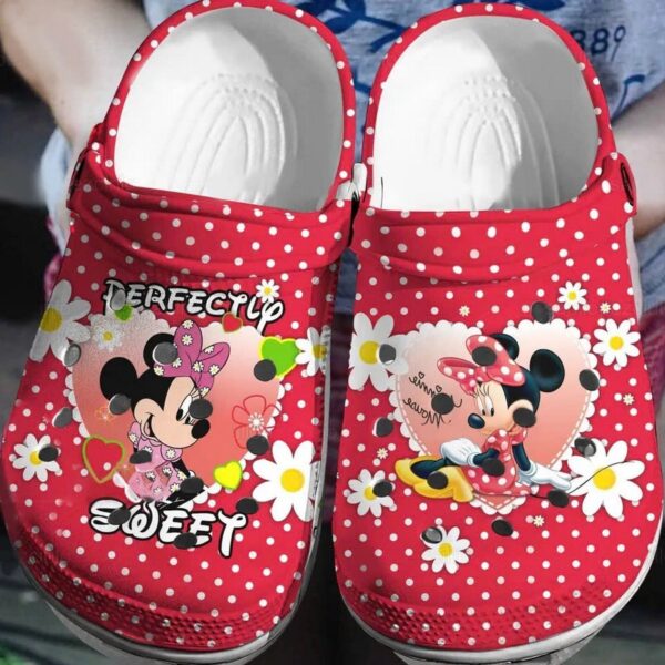 Ping Bow Minnie And Red Bow Minnie Red And Polka Dots Clogs For Kids And Adults