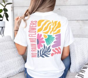 VSCO Preppy Y2K Flower Shirt: Aesthetic Floral Tee for Coconut Girls - Positive T-Shirt with Flowers Design