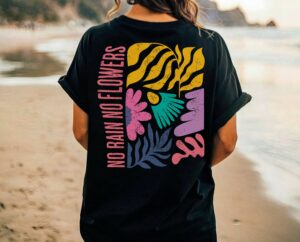 VSCO Preppy Y2K Flower Shirt: Aesthetic Floral Tee for Coconut Girls – Positive T-Shirt with Flowers Design