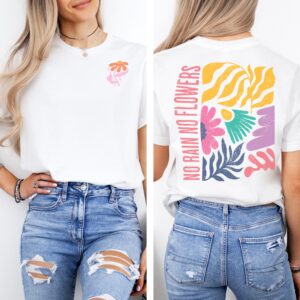 Coconut Girl Aesthetic Floral Tshirt - Y2K VSCO Inspo for Positive Vibes 3