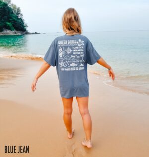 Retro Surfing Beach Shirt Y2K Aesthetic Ocean T-shirt for Coconut Girls Summer Surf Tee