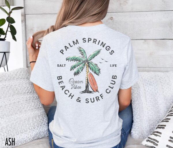 Palm Springs Retro Beach Shirt Collection: Y2K Tshirt for Coconut & VSCO Girls – Surf in Style