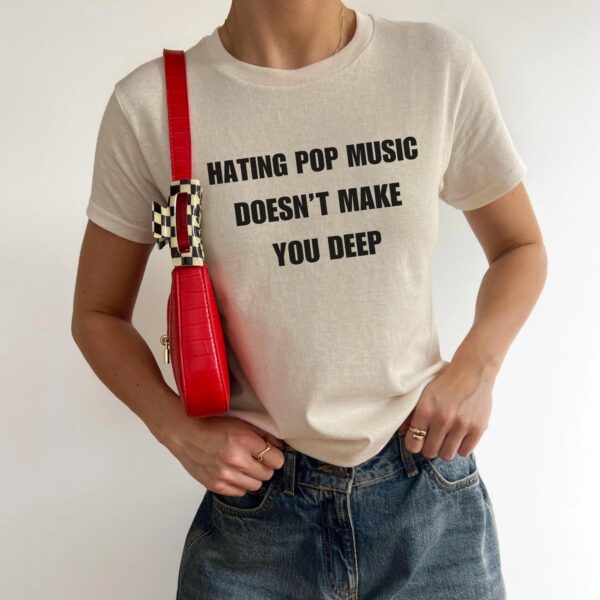 Vintage 90s Aesthetic Y2K Baby Tee: Trendy Hating Pop Music Shirt
