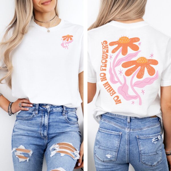 VSCO Girl Aesthetic Flower Shirt Y2K Floral Tee with Positive Sayings
