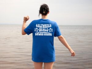 Saltwater Heals Everything Beach Shirt: Coconut Girl Retro Aesthetic TShirt Y2K VSCO Style