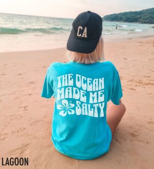 Retro Beach Shirt: Y2K Funny Salty Coconut Girl Summer T-Shirt