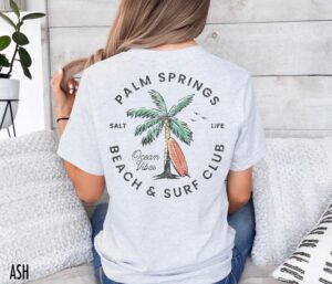 Retro Beach Shirt Collection: Y2K Coconut Girl Surf Tee – Palm Springs Aesthetic & Preppy