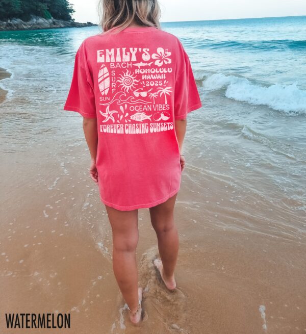 Custom Beach Bachelorette Shirts for Girls Trip – Personalized Y2K Aesthetic Tees for Beach Bach Party