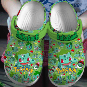 Bulbasaur Pokemon Cartoon Crocs Crocband Clogs Shoes Comfortable For Men Women