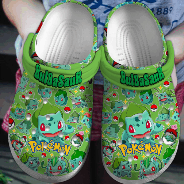 Bulbasaur Pokemon Cartoon Crocs Crocband Clogs Shoes Comfortable For Men Women