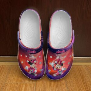 Minnie Mouse Fantasia Full Print Red Purple Disney Graphic Cartoon Unisex Clogs Clogs Clogband Shoes