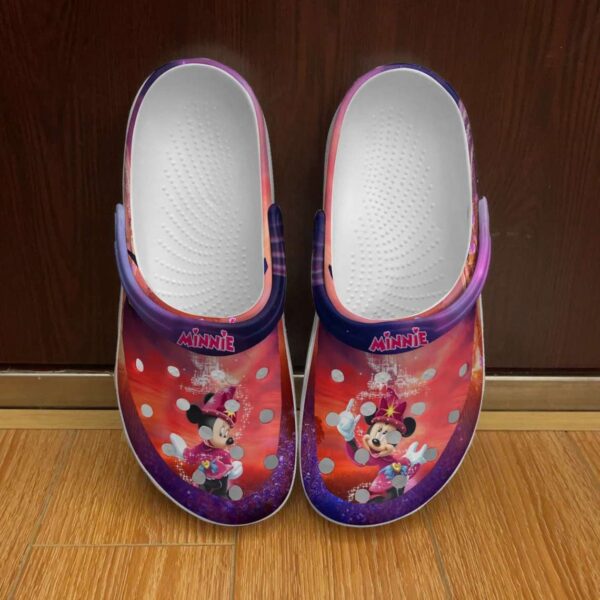 Minnie Mouse Fantasia Full Print Red Purple Disney Graphic Cartoon Unisex Clogs Clogs Clogband Shoes