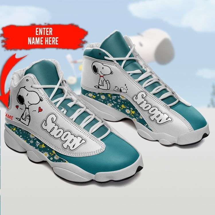 Custom Name Snoopy Jordan 13 Sneakers Gift for Men Women Shoes For Men Women Custom Name Snoopy Jordan 13 Sneakers Gift for Men Women Shoes For Men Women