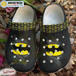 Custom Batman Monster Scratched Clogs - DC Superhero Themed Shoes