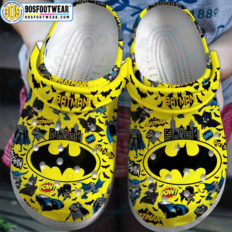 Batman Yellow Cute Clogs – DC Superhero Themed Shoes for Kids Batman Yellow Cute Clogs – DC Superhero Themed Shoes for Kids