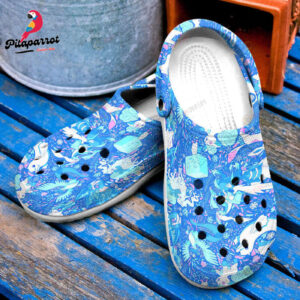 Anime Pokemon Ice Seamless PatternCrocs-Shoes Classic Clogs Shoes