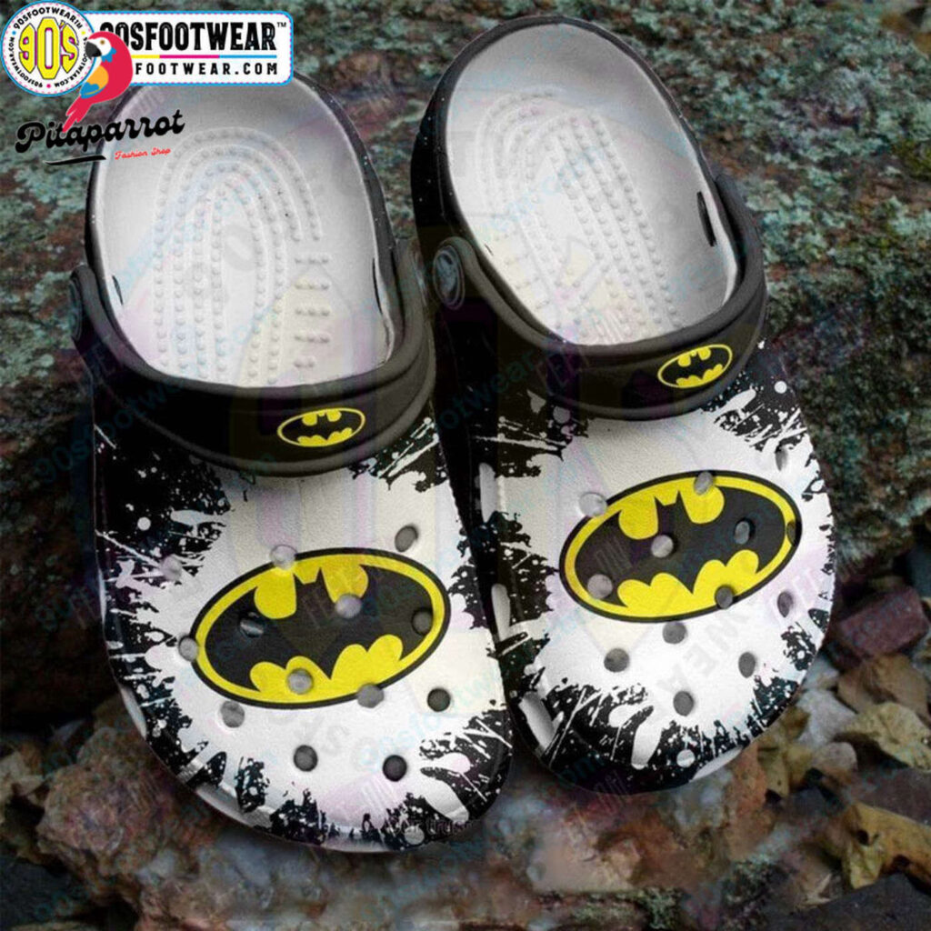 Batman Paint Splashes Clogs – DC Superhero Themed Shoes Batman Paint Splashes Clogs – DC Superhero Themed Shoes