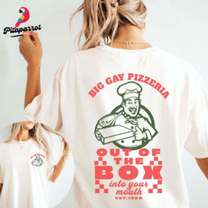 Big Gay Pizzeria Pride Shirt featuring WLW and Queer Art by Chappell Roan
