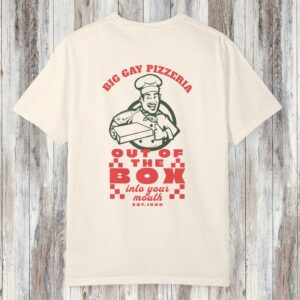 Big Gay Pizzeria Pride Shirt featuring WLW and Queer Art by Chappell Roan 3