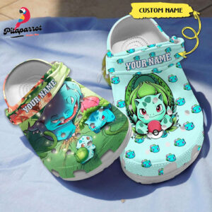 Bulbasaur Pokemon Cute Design Light Green Clogs