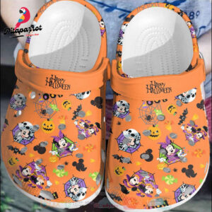 Clog Shoes - Clog Shoes Mickey Mouse and Minnie Mouse Happy Halloween Funny