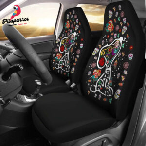 Vibrant Snoopy Car Seat Cover with Colourful Pattern - Protect Your Seats in Style!