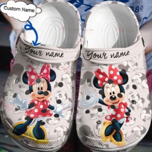 Custom Name Beauty Minnie Clogs For Kids And Adults