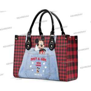 Personalized Mickey Mouse Leather Handbag: Perfect Mother s Day Gift for Mickey Lovers