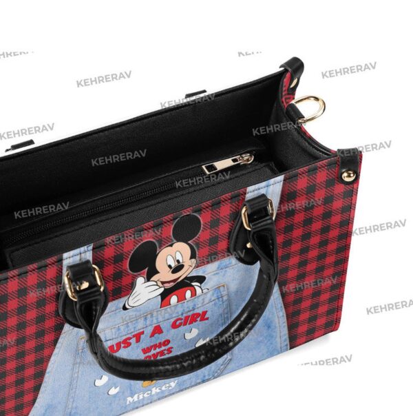 Personalized Mickey Mouse Leather Handbag: Perfect Mother s Day Gift for Mickey Lovers