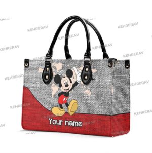 Personalized Mickey Leather Handbag: Perfect Mother s Day Gift for Mickey Lovers