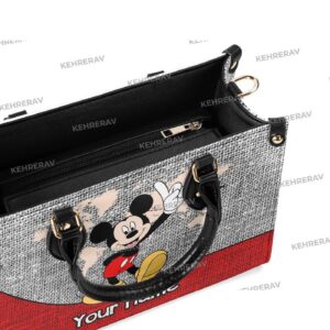 Personalized Mickey Leather Handbag: Perfect Mother s Day Gift for Mickey Lovers 3