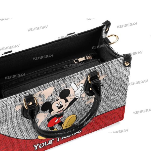 Personalized Mickey Leather Handbag: Perfect Mother s Day Gift for Mickey Lovers