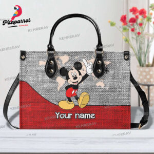 Personalized Mickey Leather Handbag: Perfect Mother s Day Gift for Mickey Lovers
