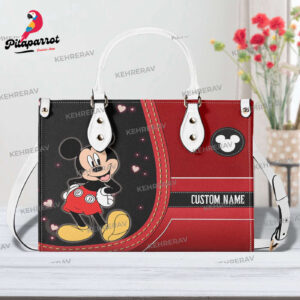Personalized Mickey Mouse Leather Handbag - Perfect Mother s Day Gift for Mickey Lovers!