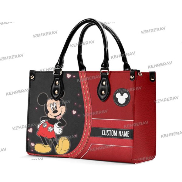 Personalized Mickey Mouse Leather Handbag – Perfect Mother s Day Gift
