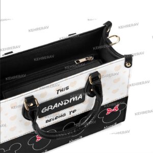 Personalized Mickey Grandma Leather Handbag Mickey Women Purses Mother s Day Gift 3