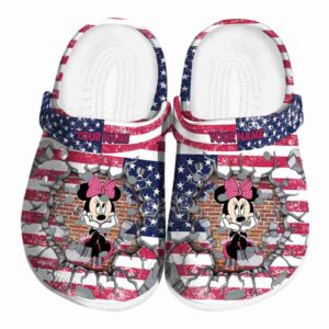 Custom Name Minnie Mouse Freedom Splinter Clogs For Kids And Adults