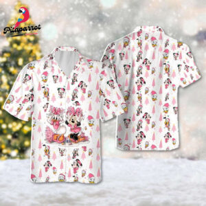 Daisy & Minnie Mouse Hawaii Shirt Christmas Button Up Xmas Party Gift