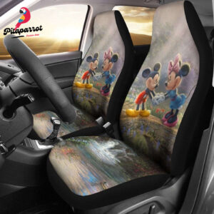 Mickey Mouse Love Minnie Car Seat Cover - Disney Cartoon Design
